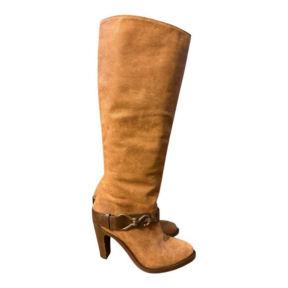 Cole Haan Air Tantivy Knee High Brown Leather Boot Women size 7 - Picture 2 of 7